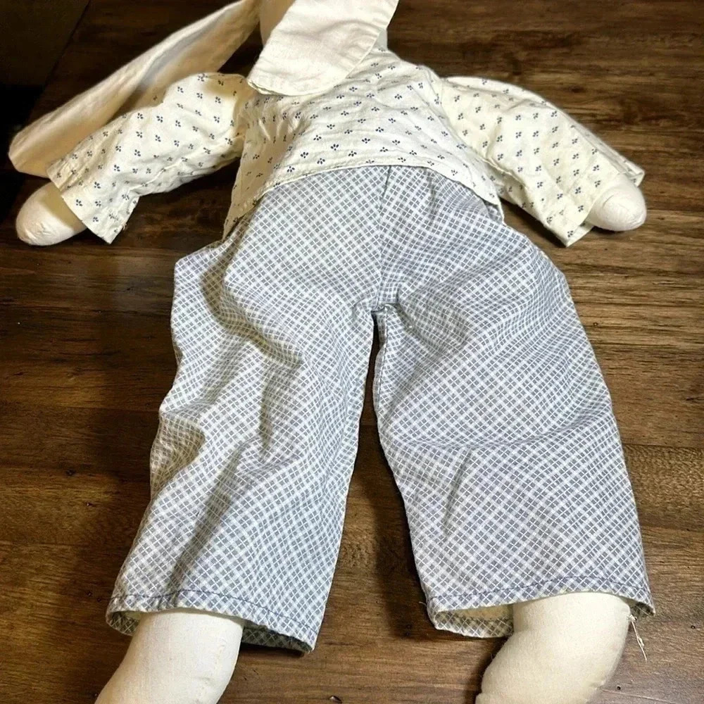 Vintage Handmade Custom Stuffed Floppy Ear Bunny Rabbit Stuffed Animal Decor - Picture 6 of 6